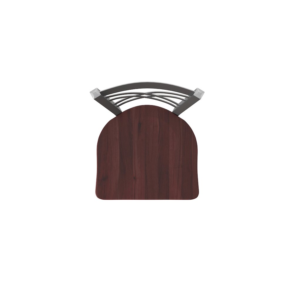 820 Catalina Stainless Steel 25" Swivel Counter Stool with Dark Cherry Maple Seat