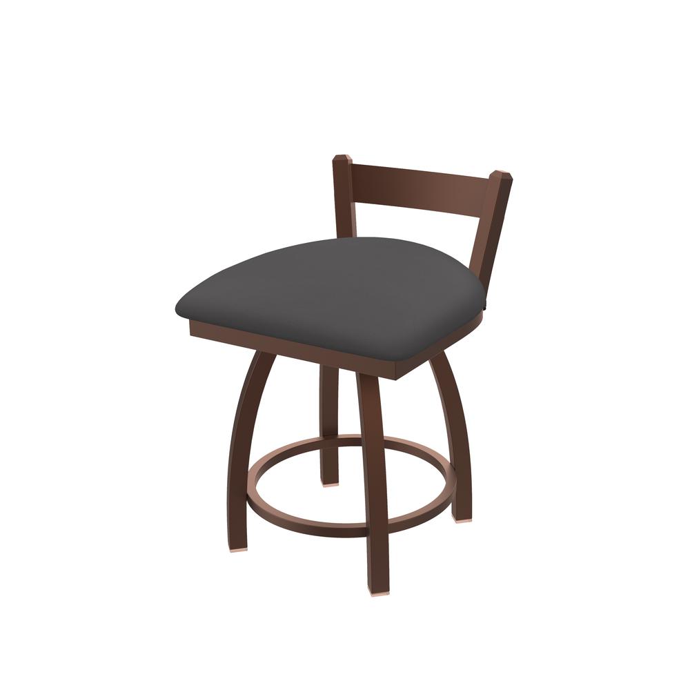 821 Catalina 18" Low Back Swivel Vanity Stool with Bronze Finish and Canter Storm Seat