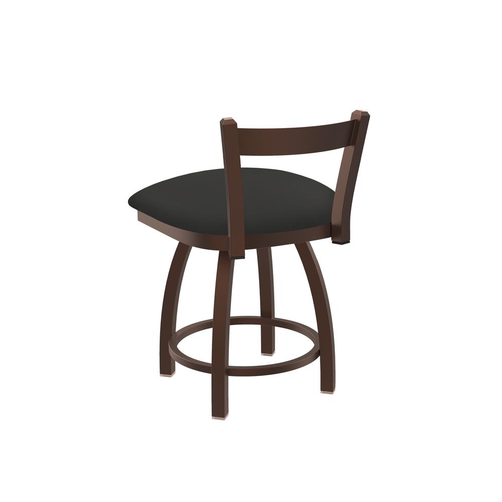 821 Catalina 18" Low Back Swivel Vanity Stool with Bronze Finish and Canter Iron Seat