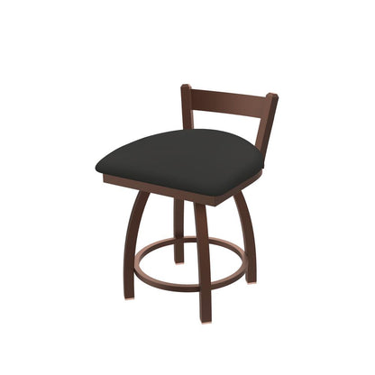 821 Catalina 18" Low Back Swivel Vanity Stool with Bronze Finish and Canter Iron Seat