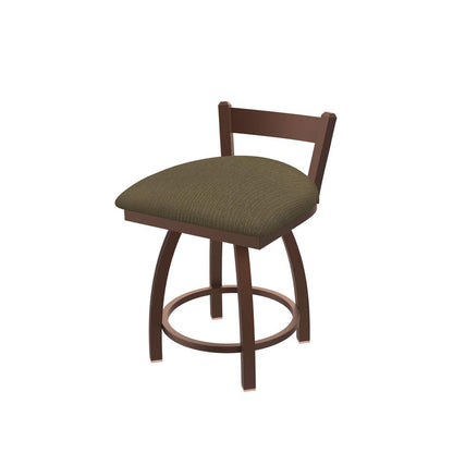 821 Catalina 18" Low Back Swivel Vanity Stool with Bronze Finish and Graph Cork Seat
