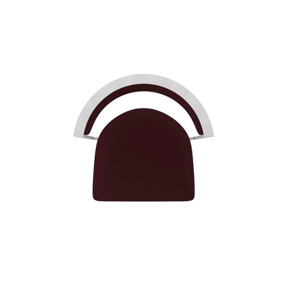Swivel Counter Stool with Anodized Nickel Finish and Canter Bordeaux Seat