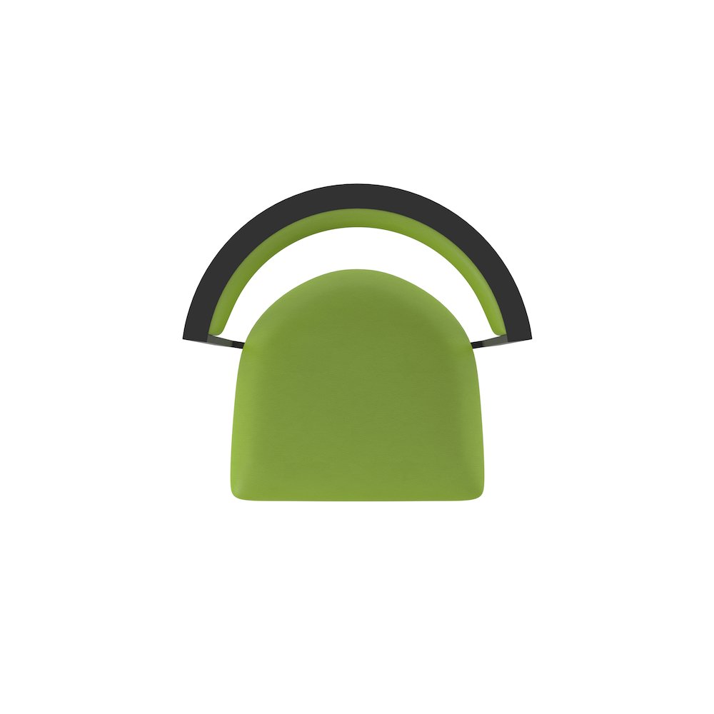 Swivel Counter Stool with Black Wrinkle Finish and Canter Kiwi Green Seat