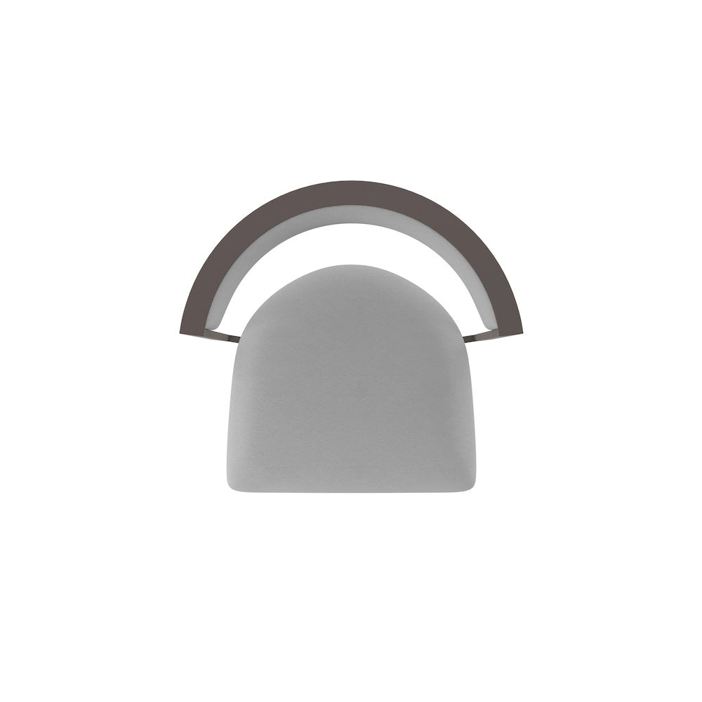 Swivel Counter Stool with Bronze Finish and Canter Folkstone Grey Seat and Back