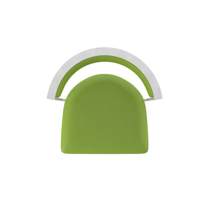 Swivel Counter Stool with Anodized Nickel Finish and Canter Kiwi Green Seat