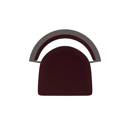 Swivel Counter Stool with Bronze Finish and Canter Bordeaux Seat and Back