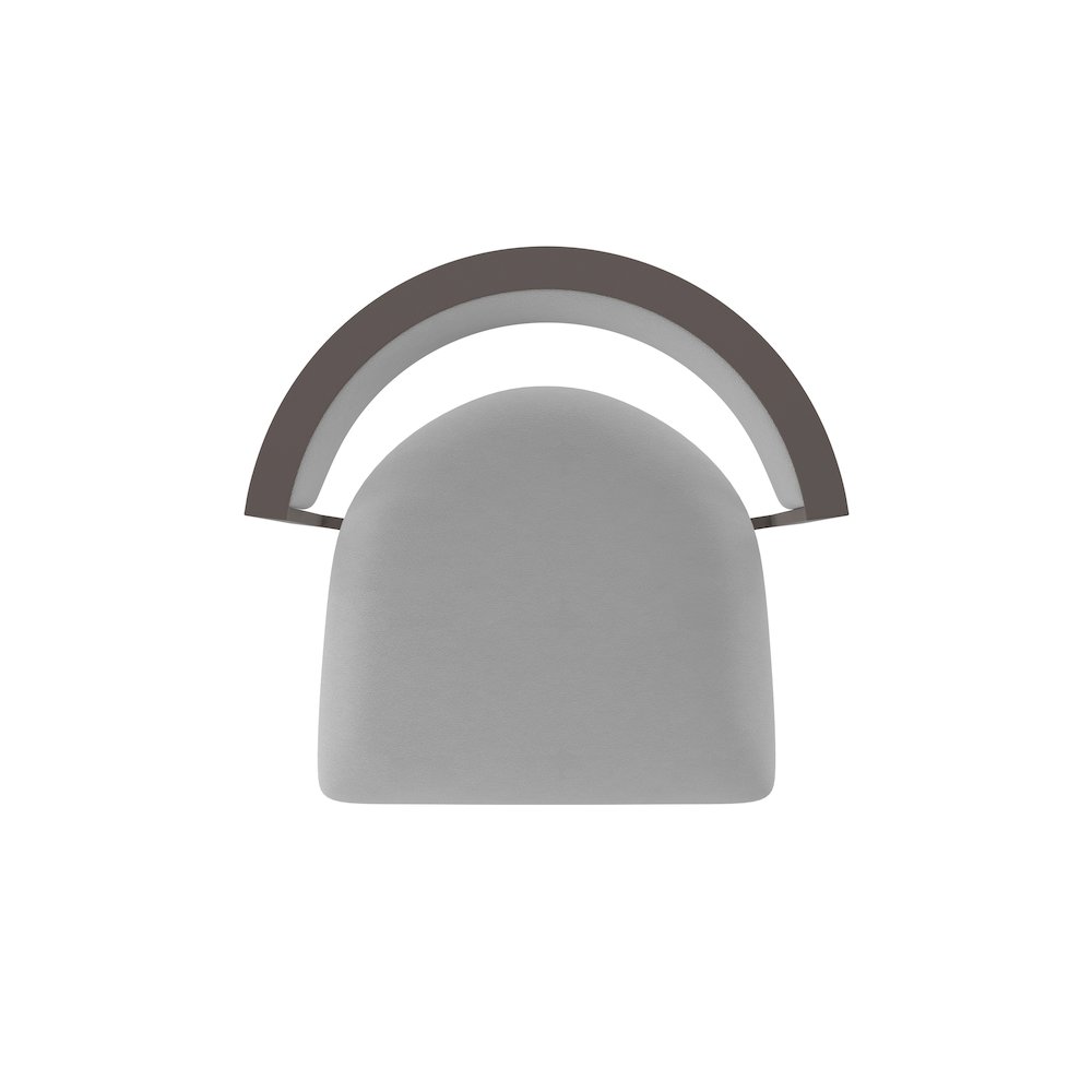 Swivel Counter Stool with Bronze Finish and Canter Folkstone Grey Seat and Back