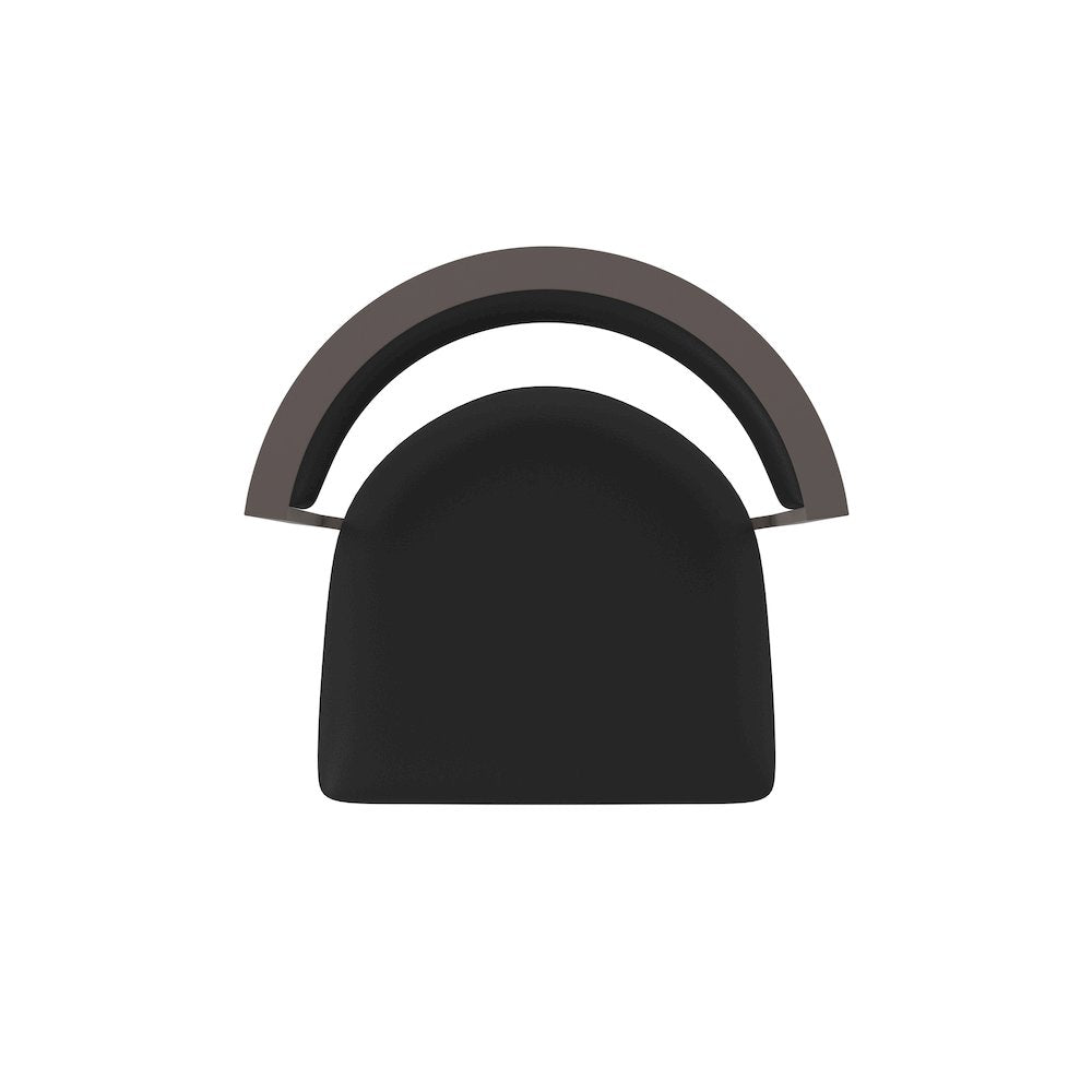 Swivel Counter Stool with Bronze Finish and Black Vinyl Seat and Back