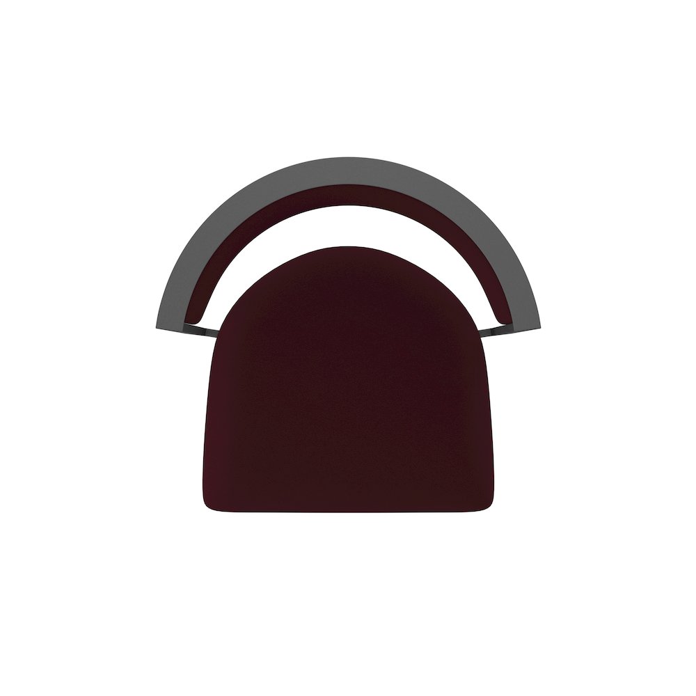 Swivel Counter Stool with Pewter Finish and Canter Bordeaux Seat and Back