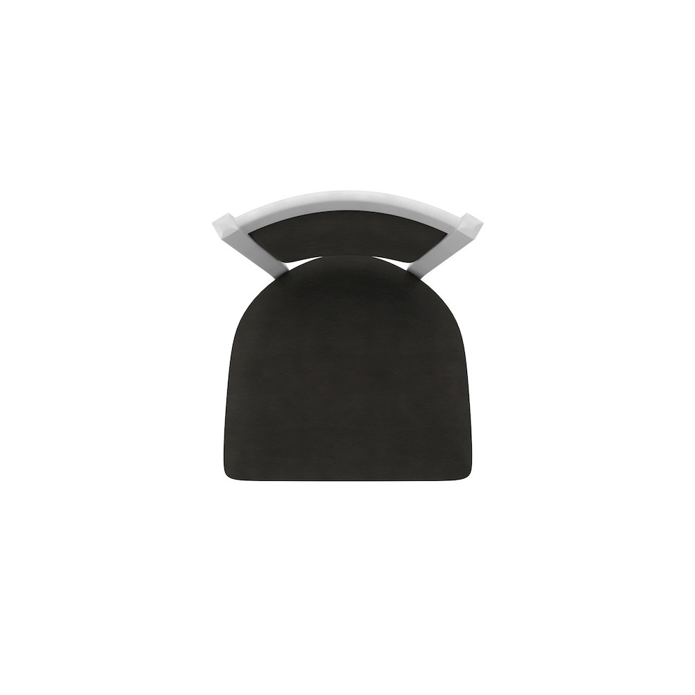 Swivel Counter Stool with Anodized Nickel Finish and Canter Espresso Seat