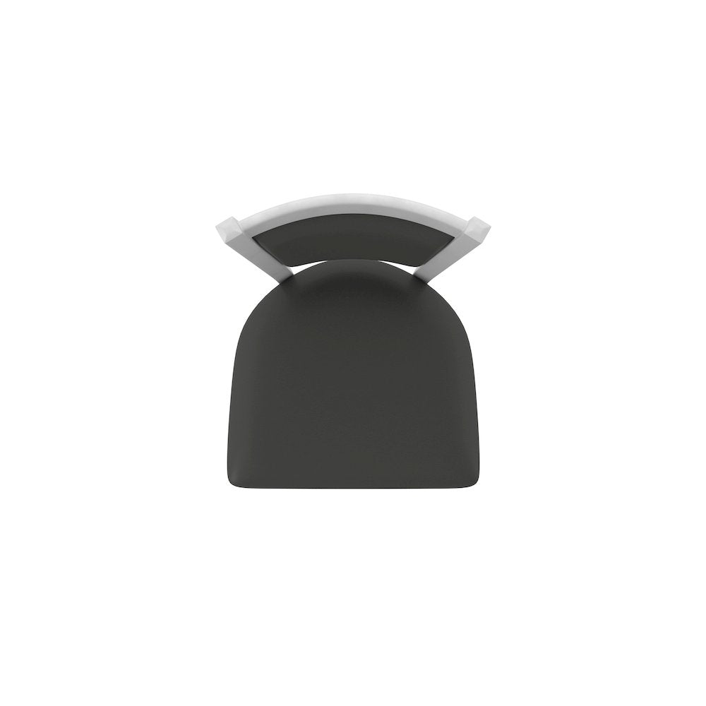 Swivel Counter Stool with Anodized Nickel Finish and Canter Iron Seat and Back