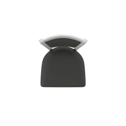 Swivel Counter Stool with Anodized Nickel Finish and Canter Iron Seat and Back
