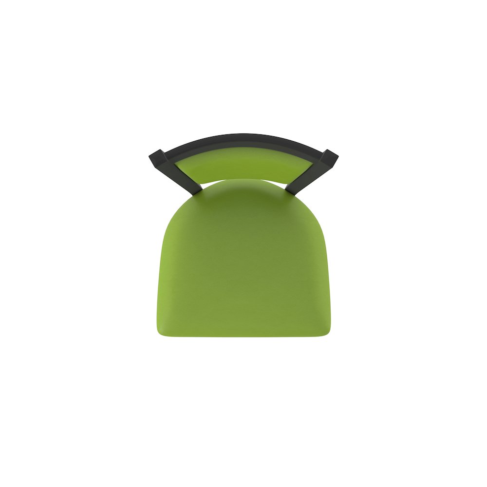 Swivel Counter Stool with Black Wrinkle Finish and Canter Kiwi Green Seat