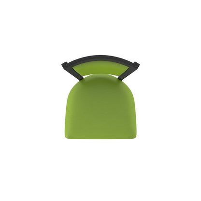 Swivel Counter Stool with Black Wrinkle Finish and Canter Kiwi Green Seat