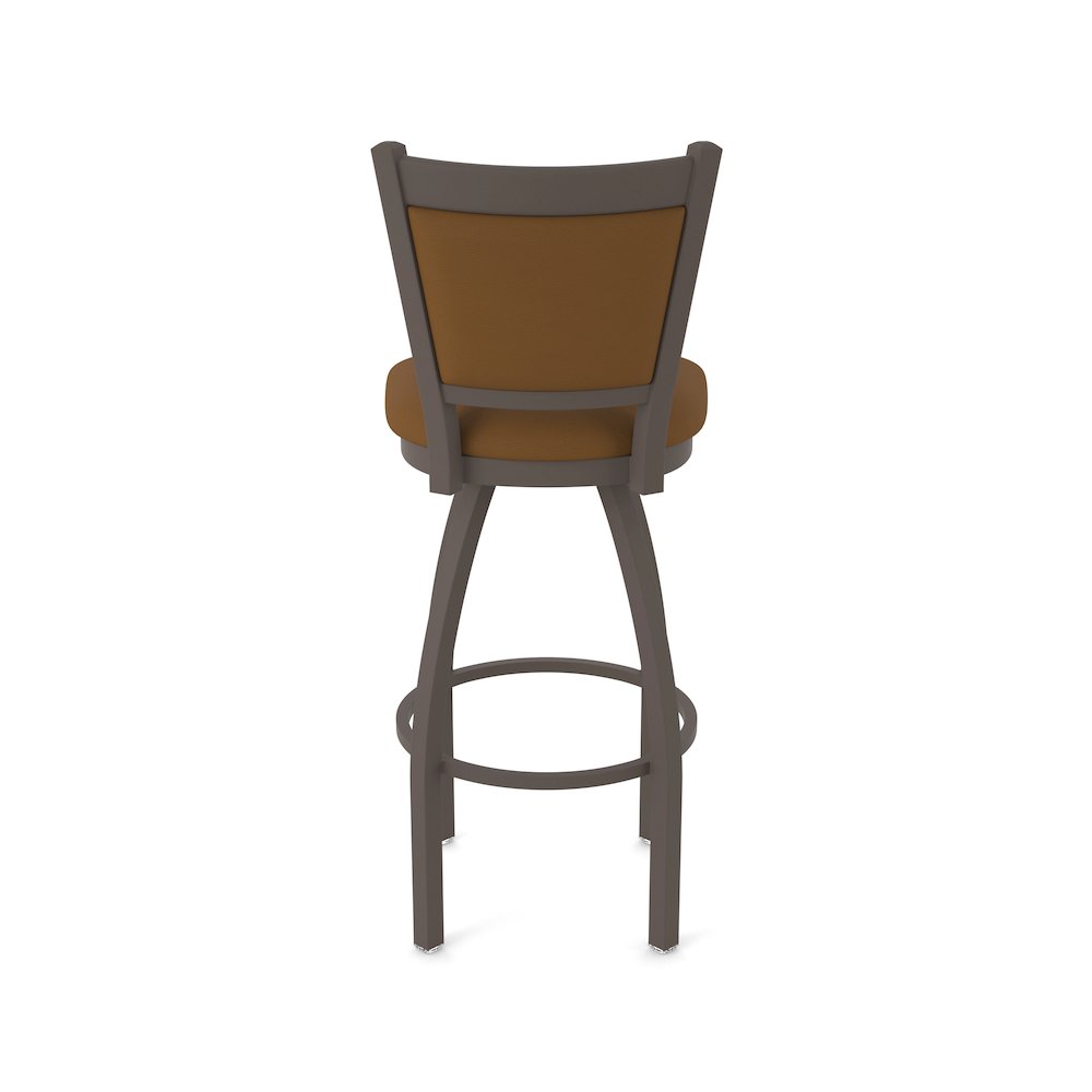Swivel Counter Stool with Bronze Finish and Canter Thatch Seat and Back