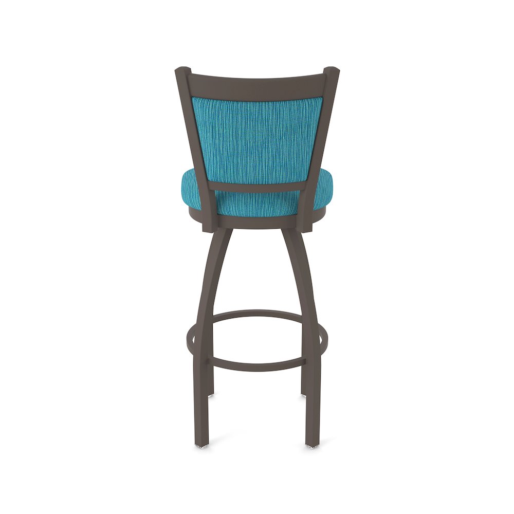 Swivel Counter Stool with Bronze Finish and Graph Tidal Seat and Back