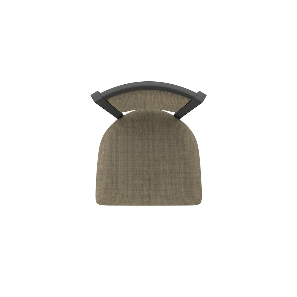 Swivel Counter Stool with Pewter Finish and Graph Cork Seat and Back
