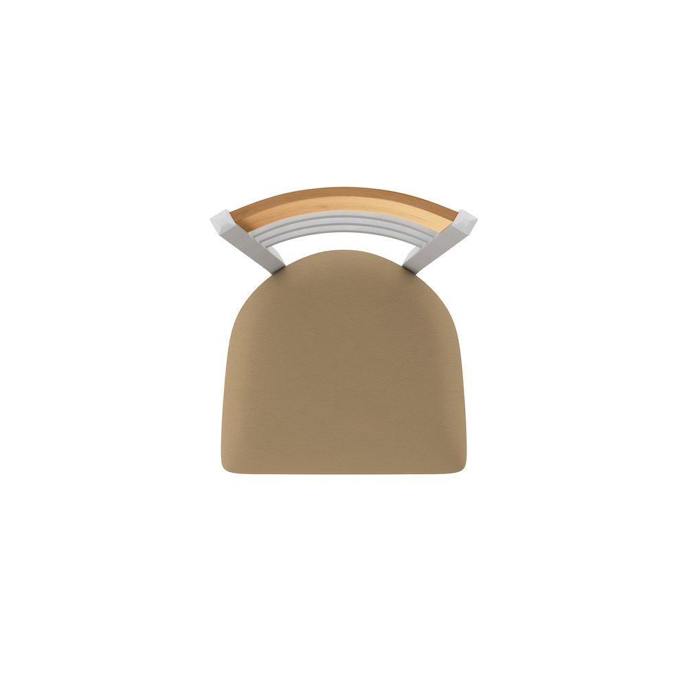 25" Swivel Counter Stool, Anodized Nickel Finish, Medium Back, Canter Sand Seat