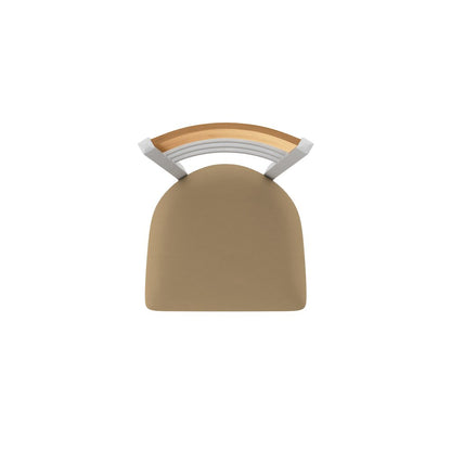 25" Swivel Counter Stool, Anodized Nickel Finish, Medium Back, Canter Sand Seat