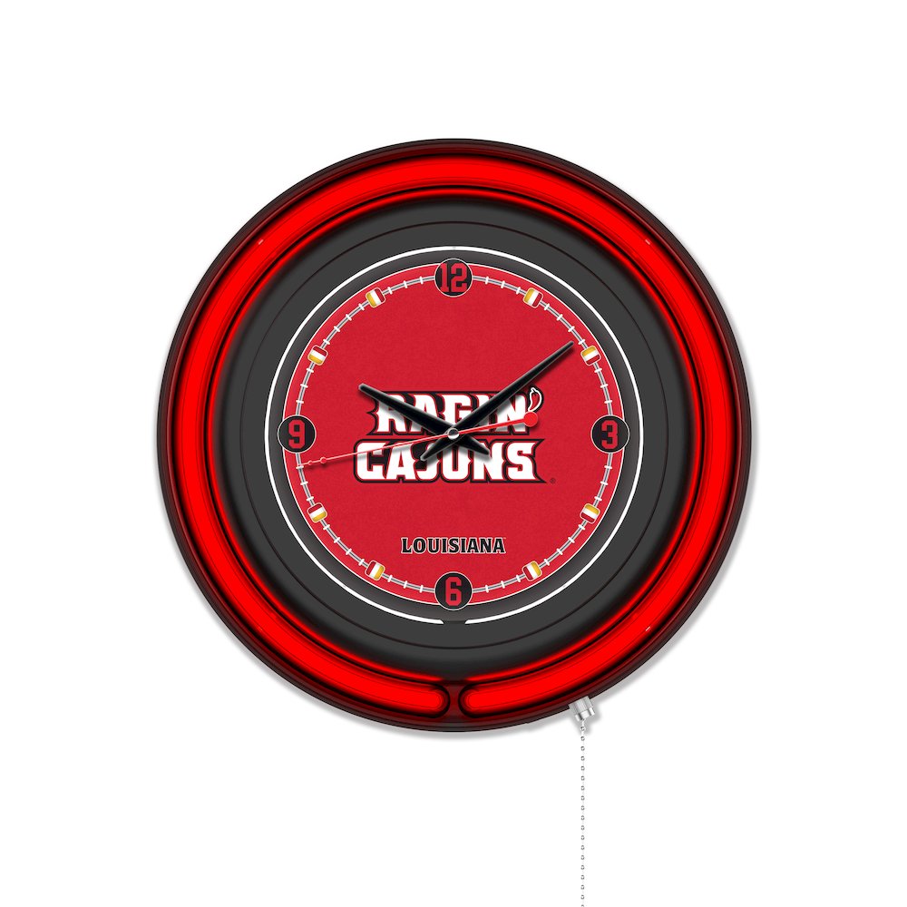 University of Louisiana at Lafayette 15" Double Neon Wall Clock