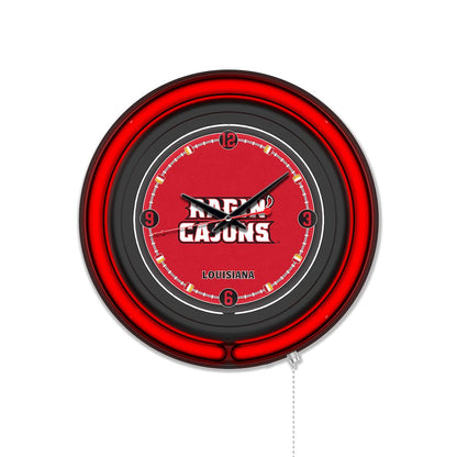 University of Louisiana at Lafayette 15" Double Neon Wall Clock