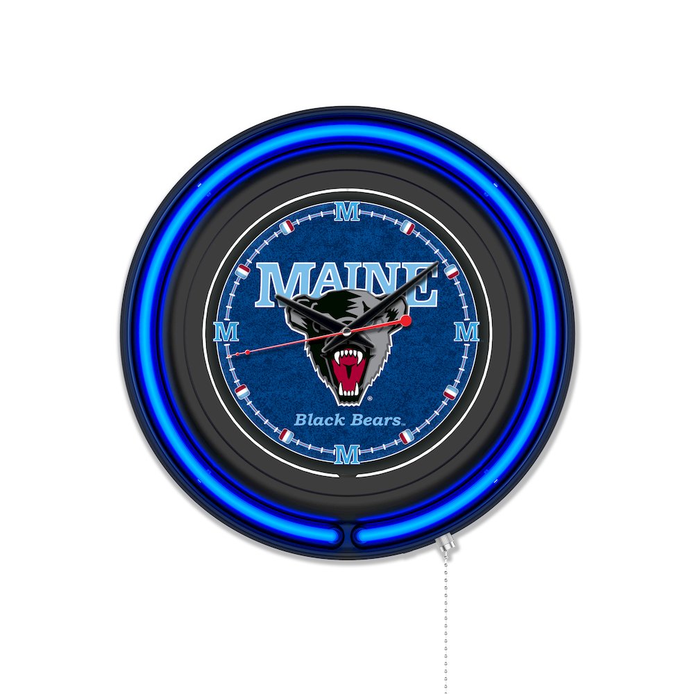 University of Maine 15" Double Neon Wall Clock