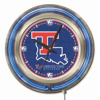 Louisiana Tech Neon Clock