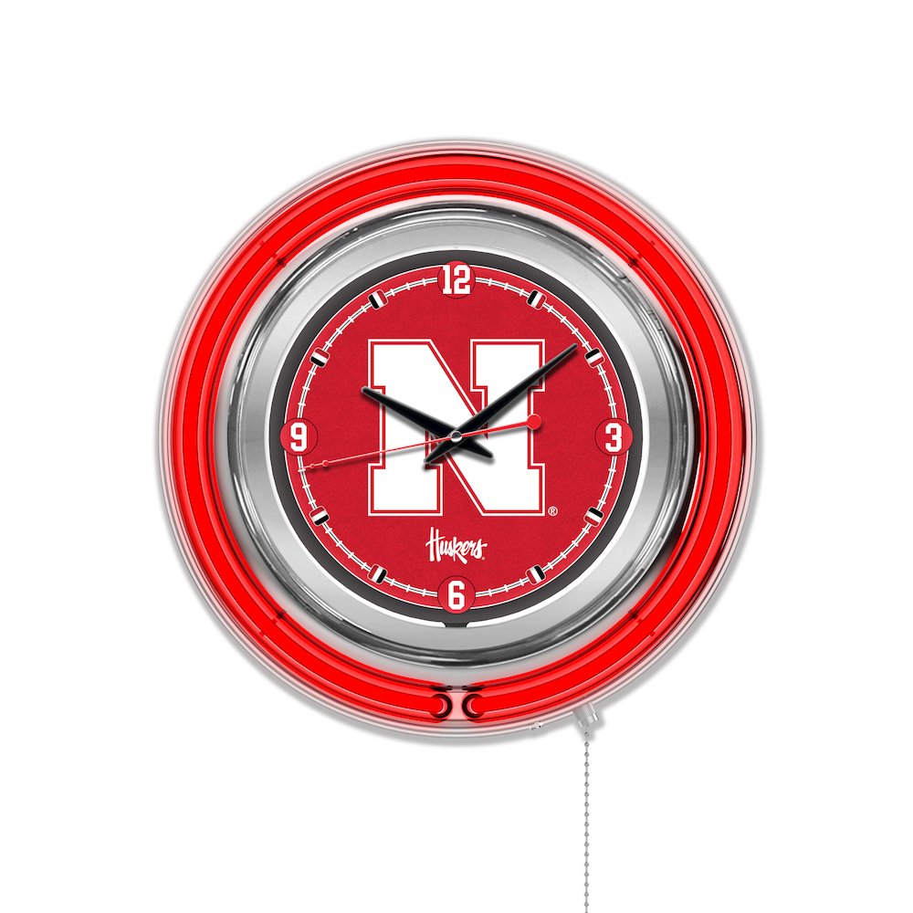 Nebraska Neon Clock