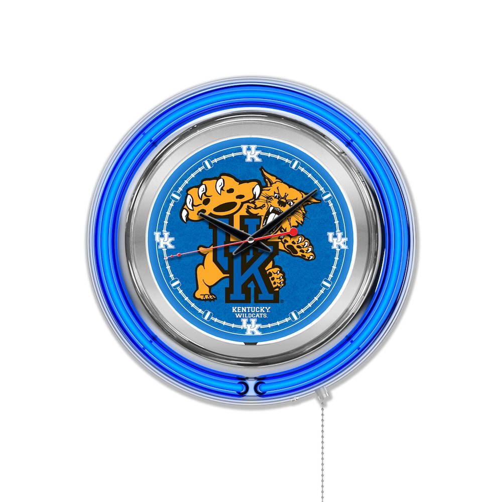 Kentucky "Wildcat" Neon Clock