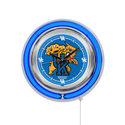 Kentucky "Wildcat" Neon Clock