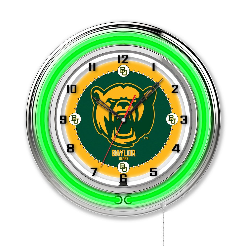 Baylor 19" Neon Clock