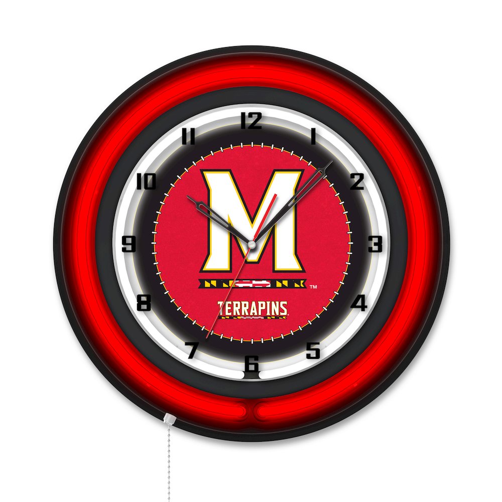 University of Maryland 19" Double Neon Wall Clock