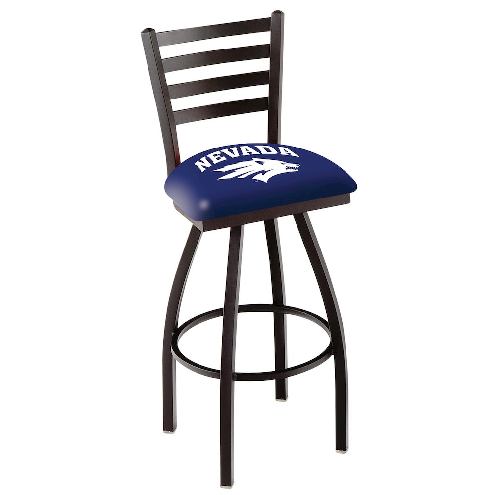 L014 - 36" Black Wrinkle Nevada Swivel Bar Stool with Ladder Style Back by Holland Bar Stool Co.