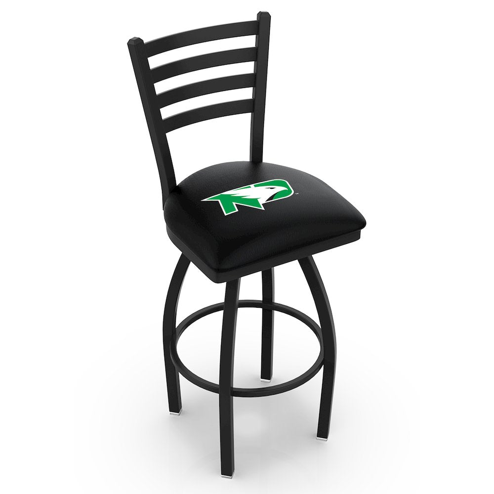 L014 - 36" Black Wrinkle North Dakota Swivel Bar Stool with Ladder Style Back by Holland Bar Stool Co.