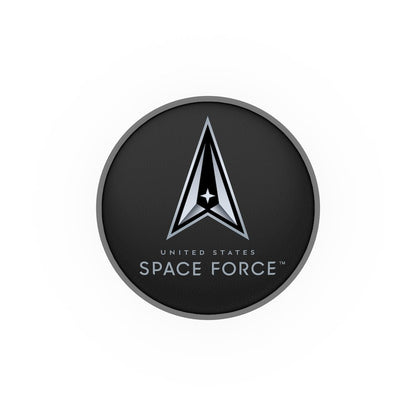 U.S. Space Force 25" Double-Ring Swivel Counter Stool with Chrome Finish