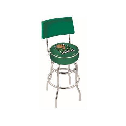 25" L7C4 - Chrome Double Ring Marshall Swivel Bar Stool with a Back by Holland Bar Stool Company
