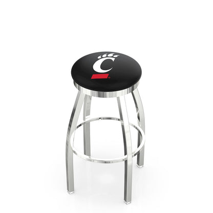 36" L8C2C - Chrome Cincinnati Swivel Bar Stool with Accent Ring by Holland Bar Stool Company