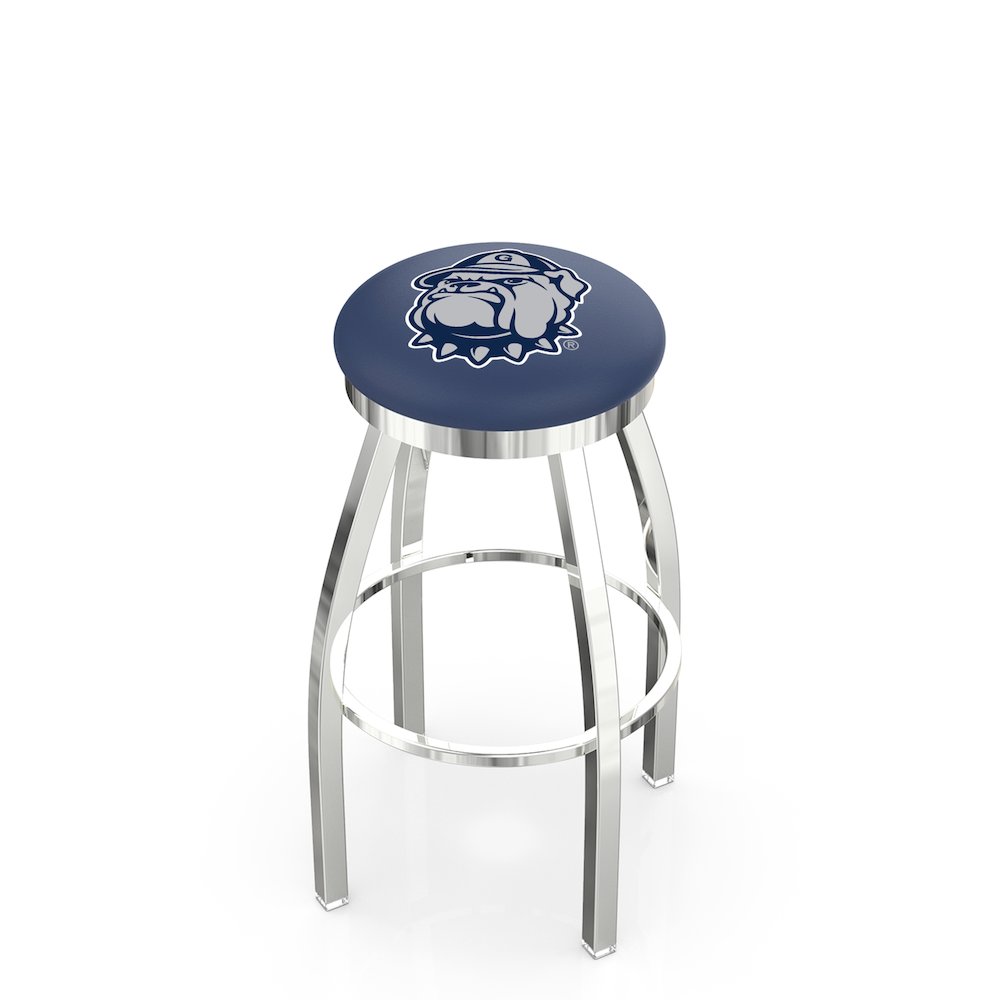 30" L8C2C - Chrome Georgetown Swivel Bar Stool with Accent Ring by Holland Bar Stool Company