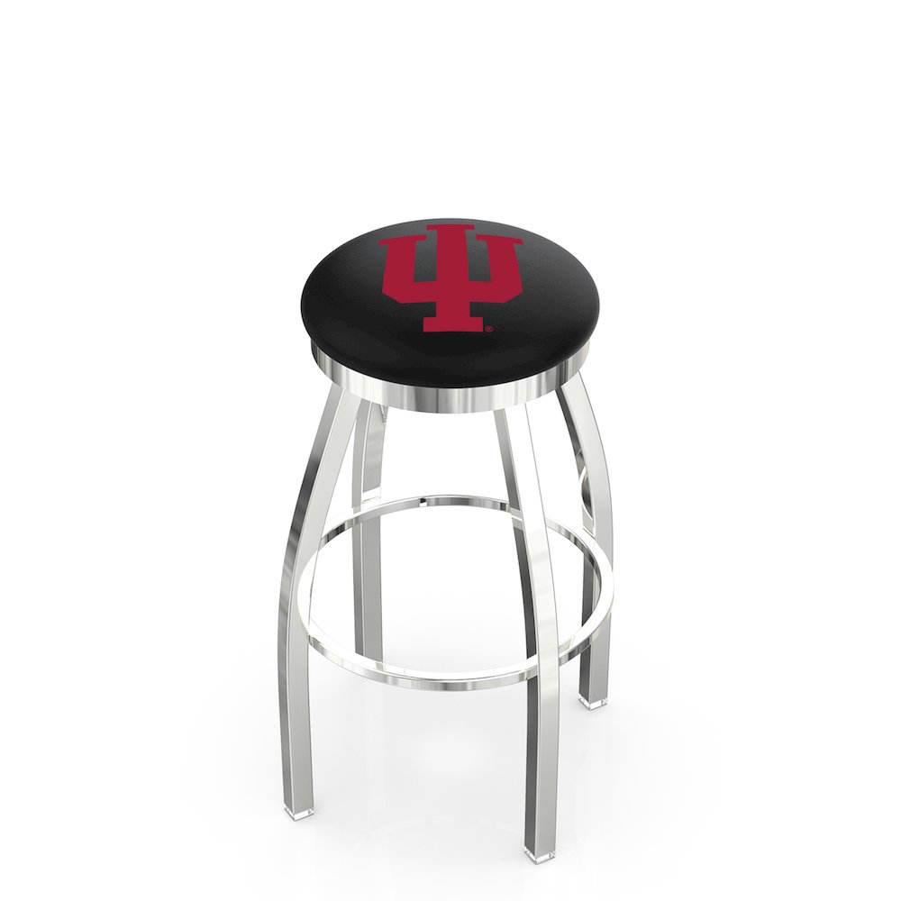 30" L8C2C - Chrome Indiana Swivel Bar Stool with Accent Ring by Holland Bar Stool Company