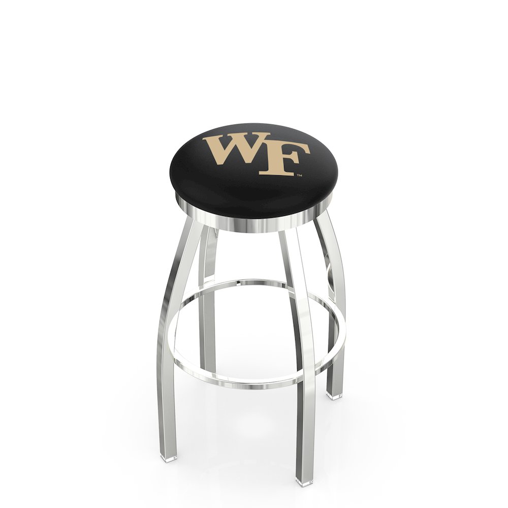 30" L8C2C - Chrome Wake Forest Swivel Bar Stool with Accent Ring by Holland Bar Stool Company