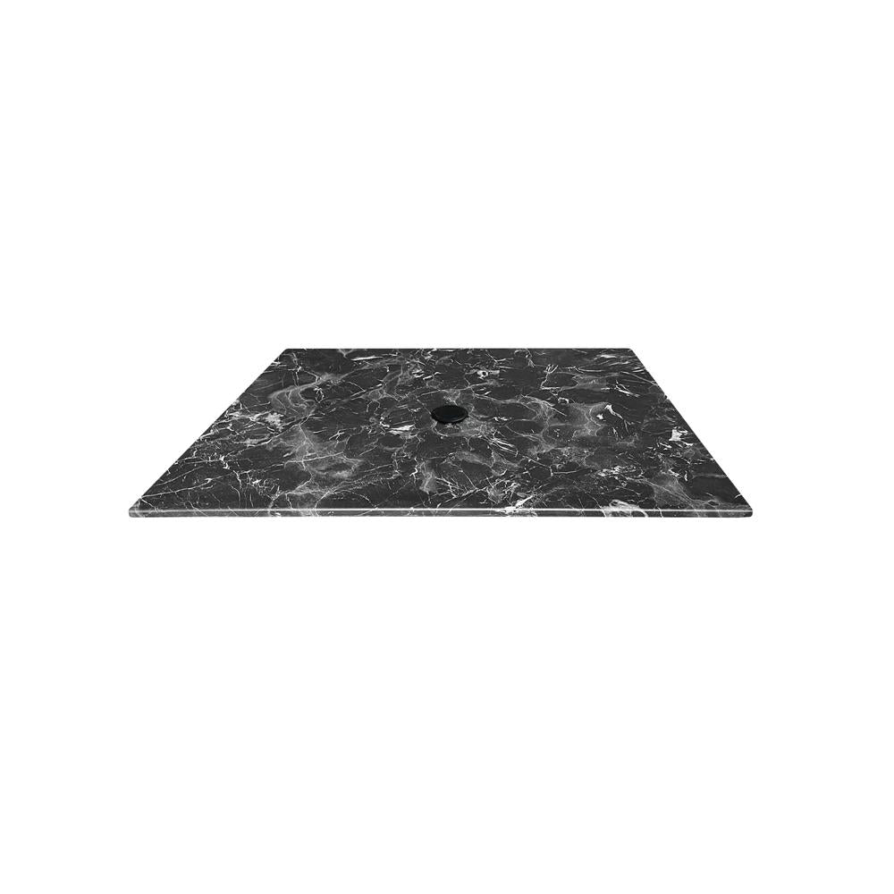 32" x 32" Black Marble, Indoor/Outdoor All-Season EuroSlim Table Top with Umbrella Hole
