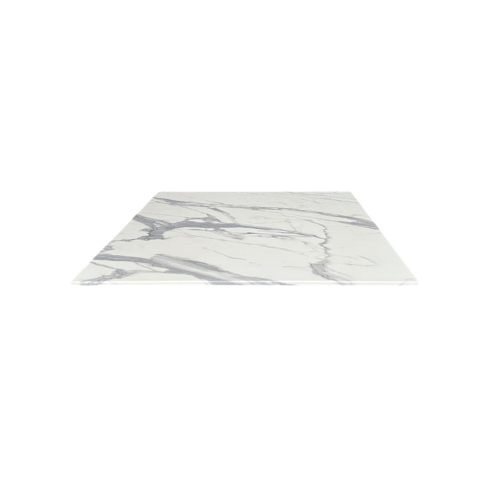 32" x 32" White Marble, Indoor/Outdoor All-Season EuroSlim Table Top