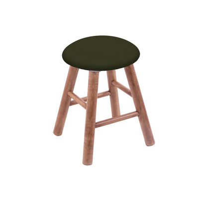 Maple Round Cushion 18" Swivel Vanity Stool with Smooth Legs, Medium Finish, and Canter Pine Seat