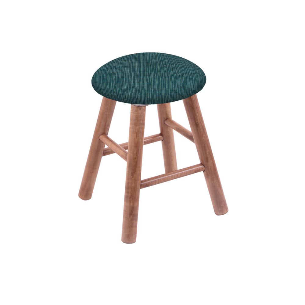 Maple Round Cushion 18" Swivel Vanity Stool with Smooth Legs, Medium Finish, and Graph Tidal Seat