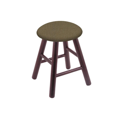 Oak Vanity Stool in Dark Cherry Finish with Graph Cork Seat