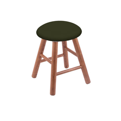 Oak Round Cushion 18" Swivel Vanity Stool with Smooth Legs, Medium Finish, and Canter Pine Seat