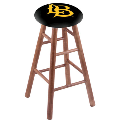 Maple Bar Stool in Medium Finish with Long Beach State University Seat