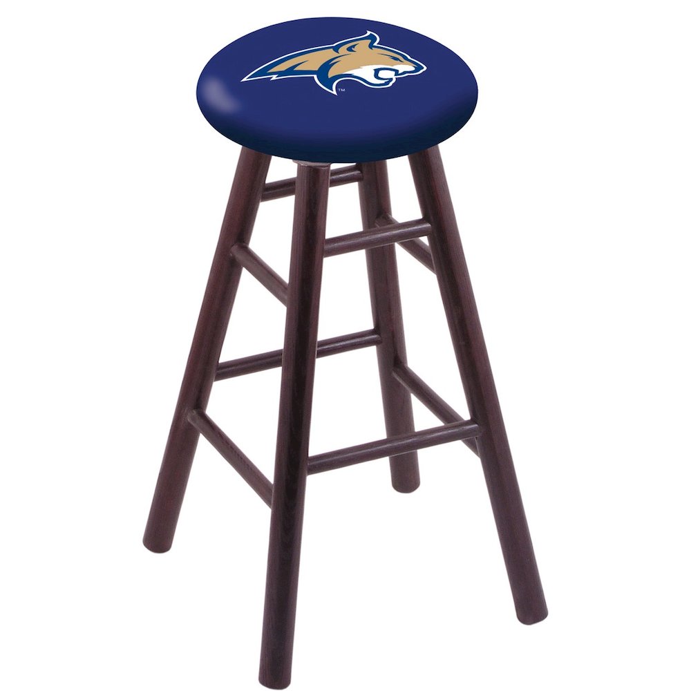 Oak Counter Stool in Dark Cherry Finish with Montana State Seat