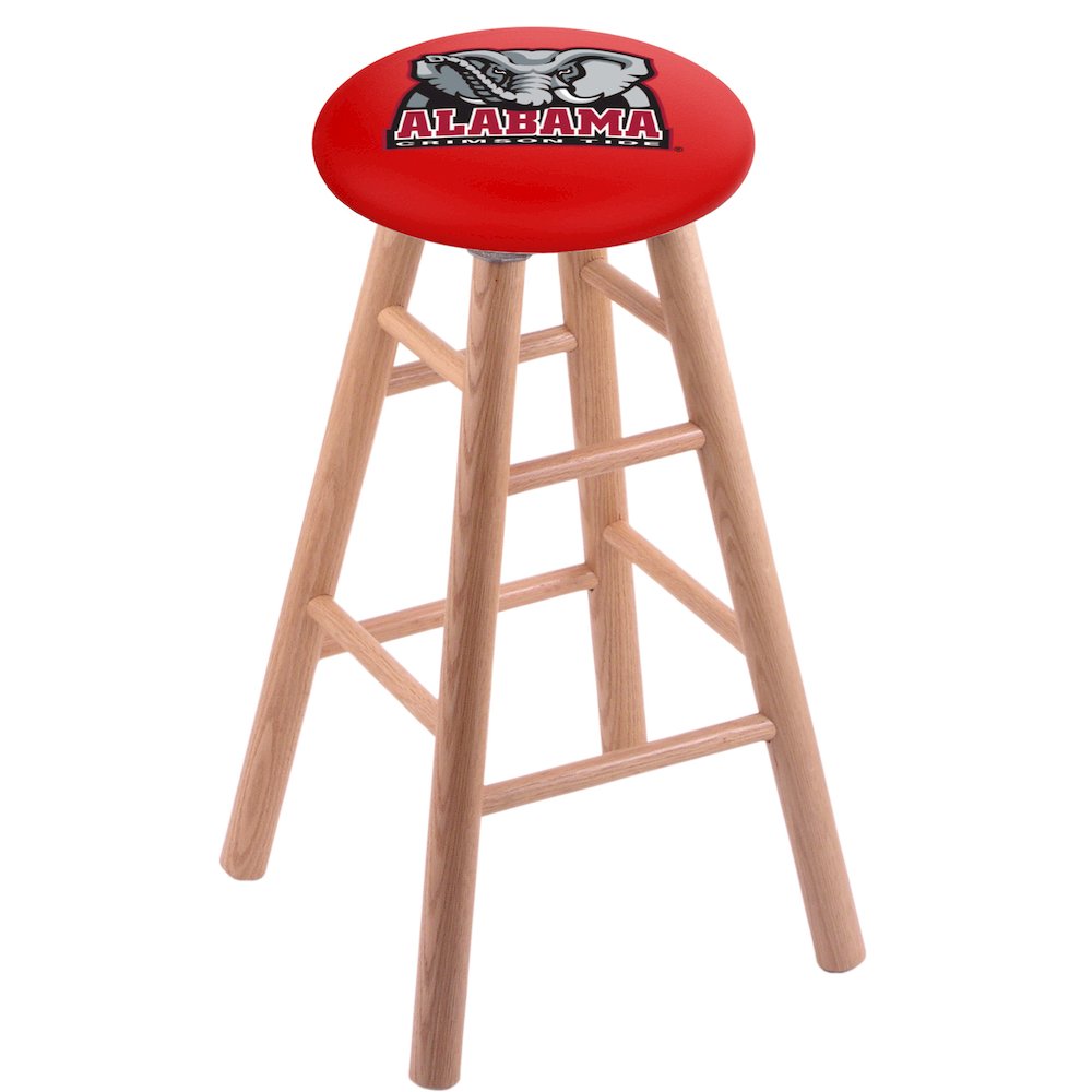 Oak Counter Stool in Natural Finish with Alabama Seat