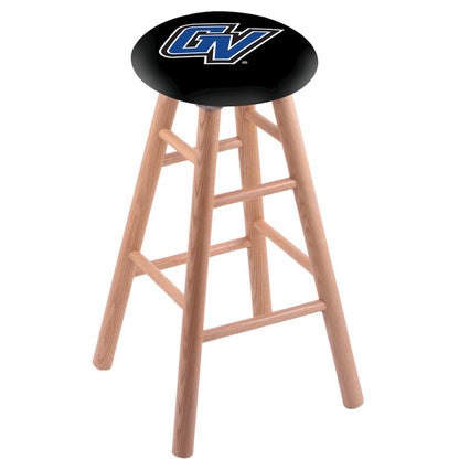 Oak Counter Stool in Natural Finish with Grand Valley State Seat